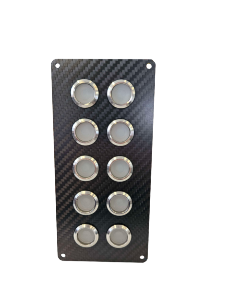 10 Gang with 20 AMP Backlit Switches