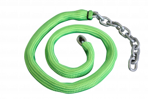 Viper Chainsock To Suit 6mm Shortlink Chain – 12 Mtrs To Suit Rapid Winch – Fluoro Green