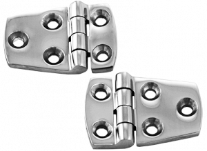Heavy Duty S/S Polished Hinges 55mm X 38mm Pair