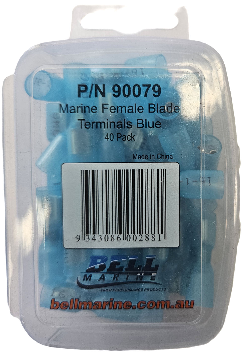 Marine Glue Lined Female Blade Terminal Blue – 4mm – 40 Pack
