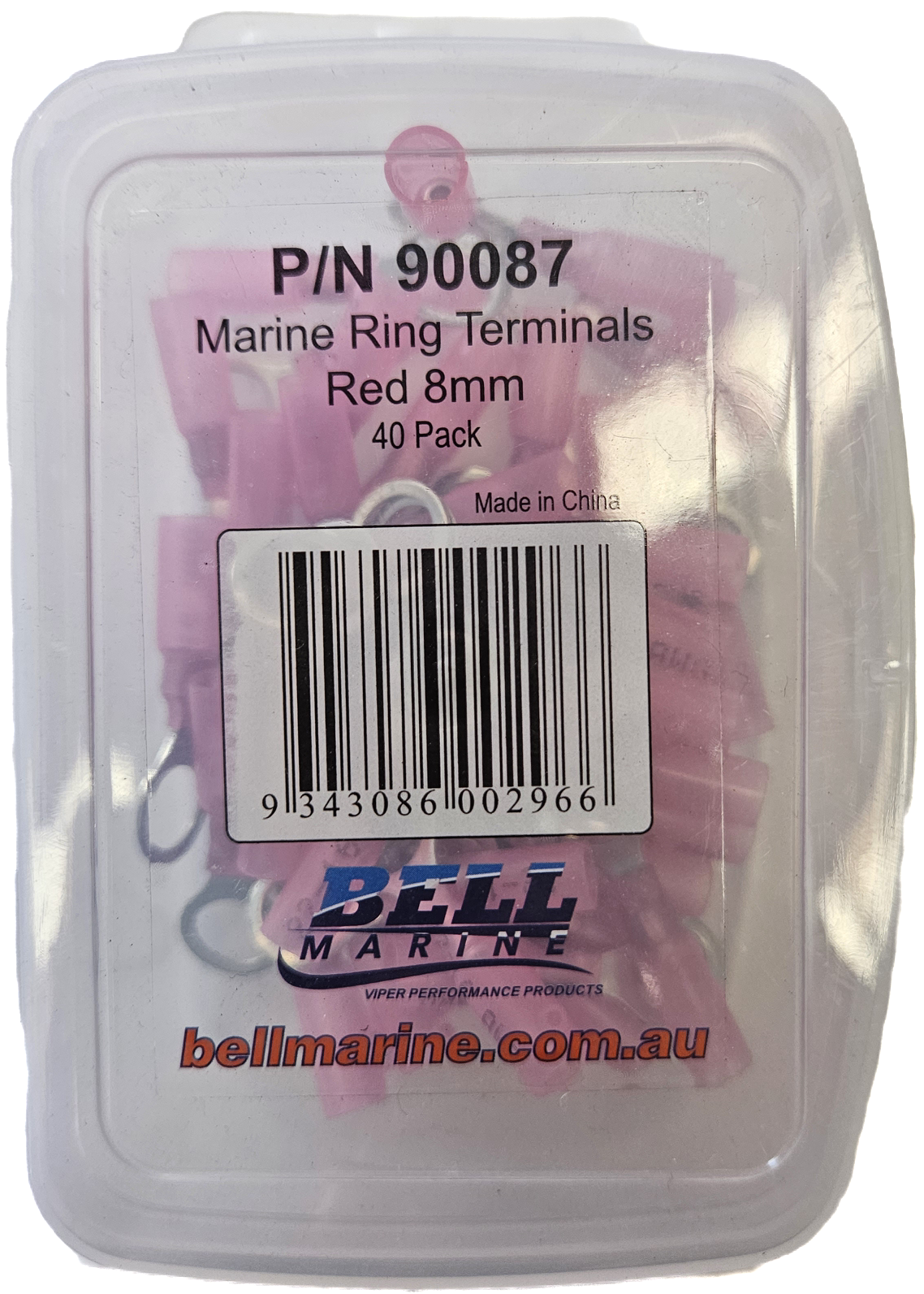 Marine Glue Lined Ring Terminal Red – 8mm – 40 Pack
