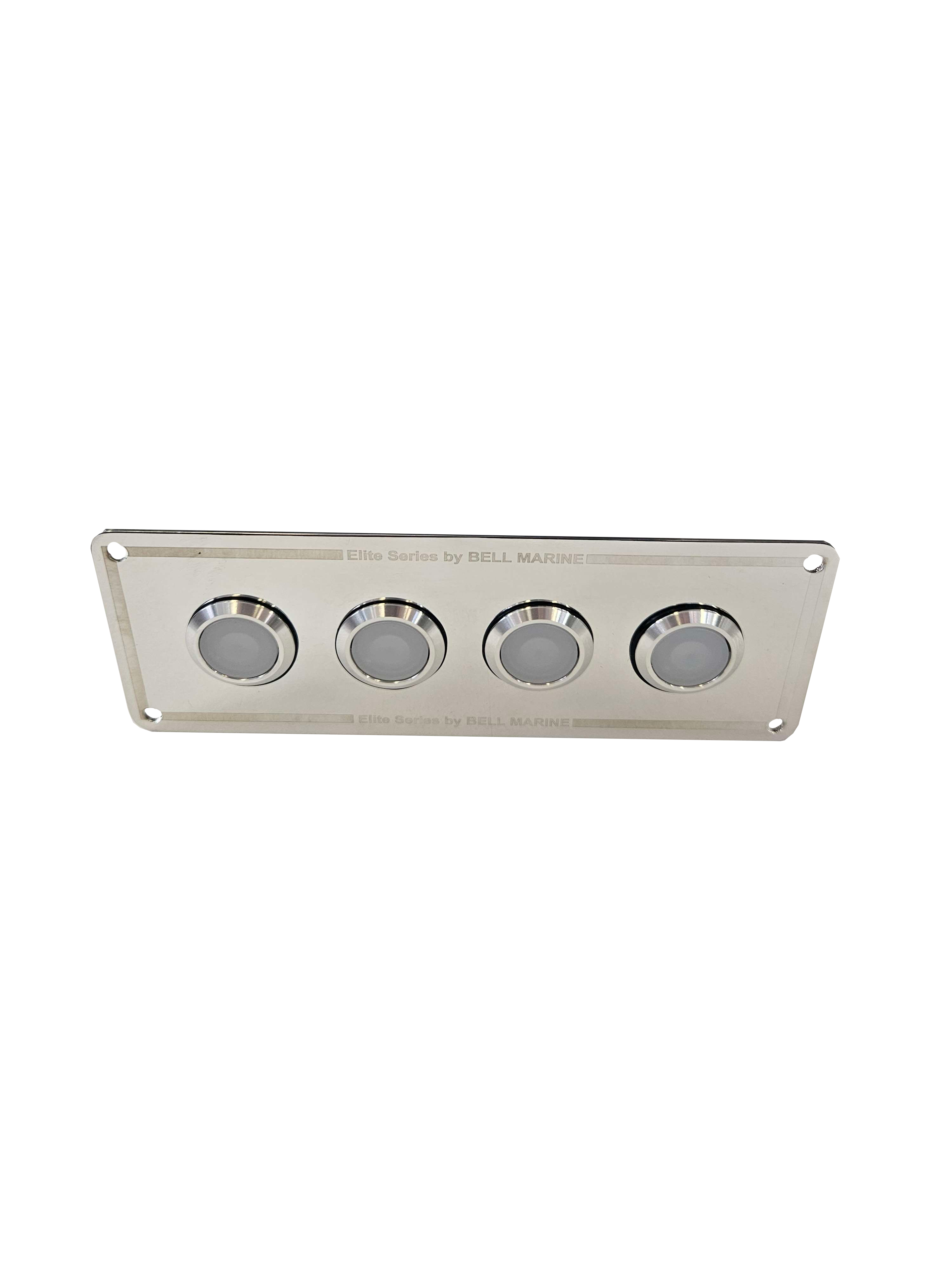 4 gang stainless steel switch panel with 20A backlit switches