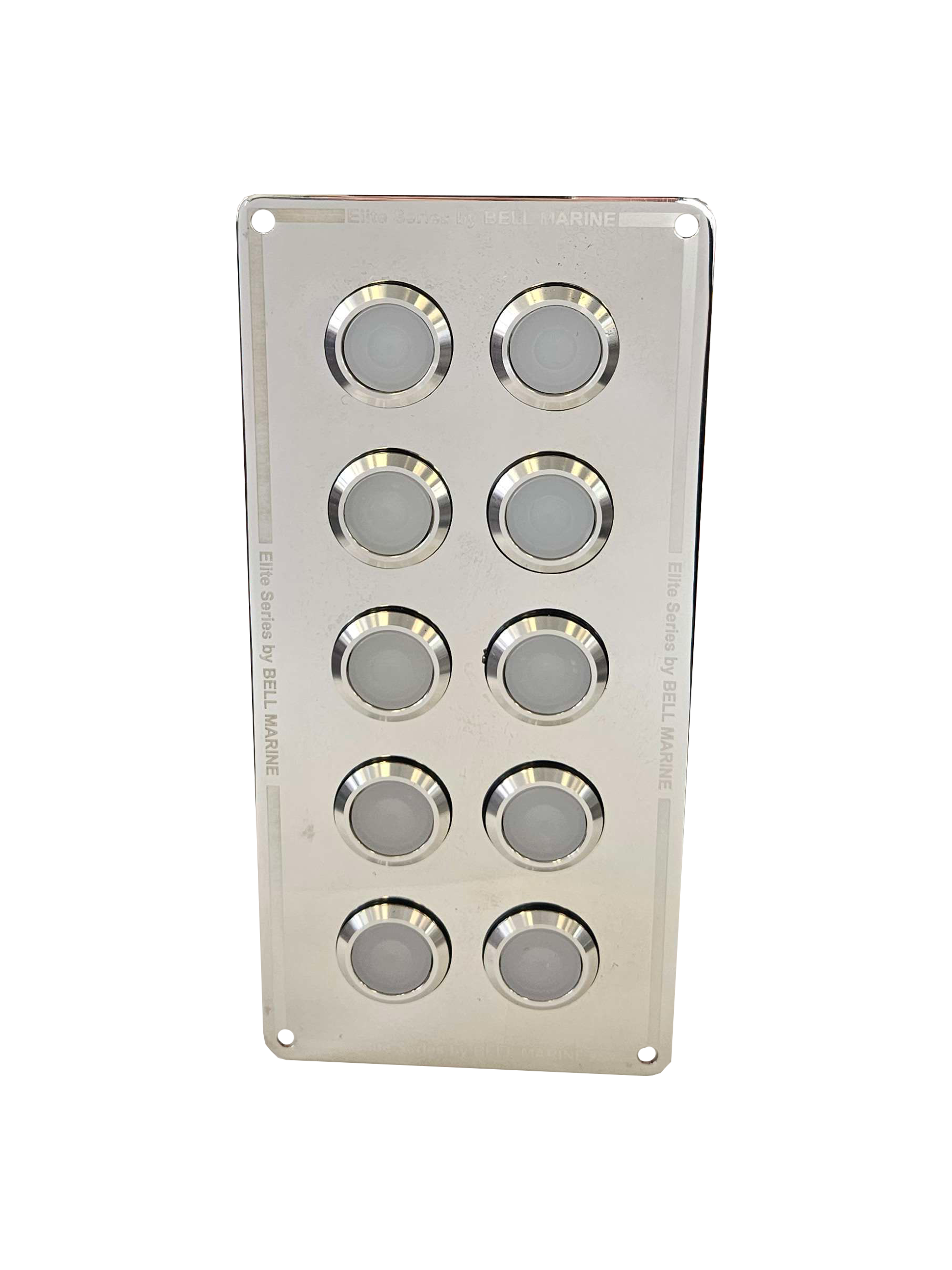 10 gang stainless steel switch panel with 20A backlit switches