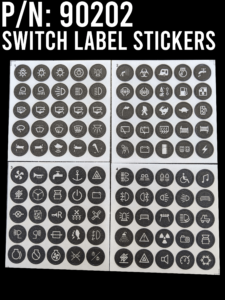 Switch Label Sticker for Elite Backlit 15Amp Switches
